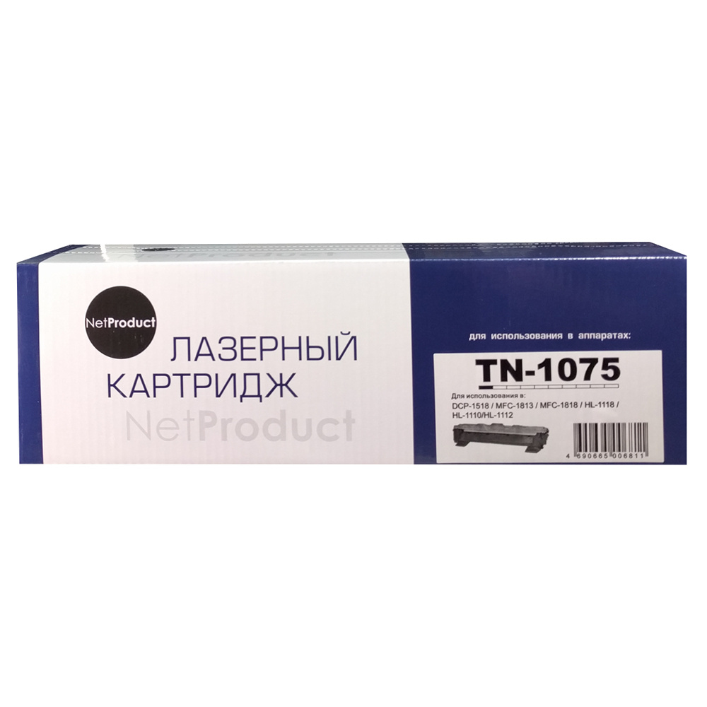 Тонер-картридж NetProduct (N-TN-1075) для Brother HL-1010R/1112R/DCP-1510R/MFC-1810R, 1K  #1