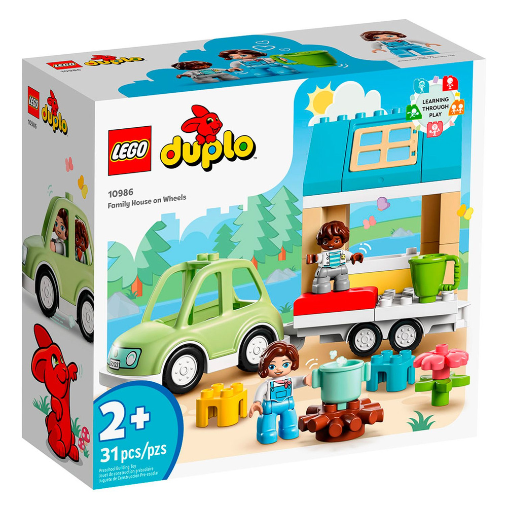 Конструктор LEGO Duplo Семейный дом на колесах, 31 деталь, 2+, 10986