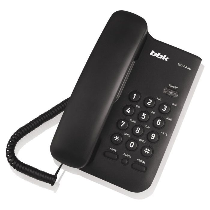 Проводной телефон BBK BKT-74 черный #1