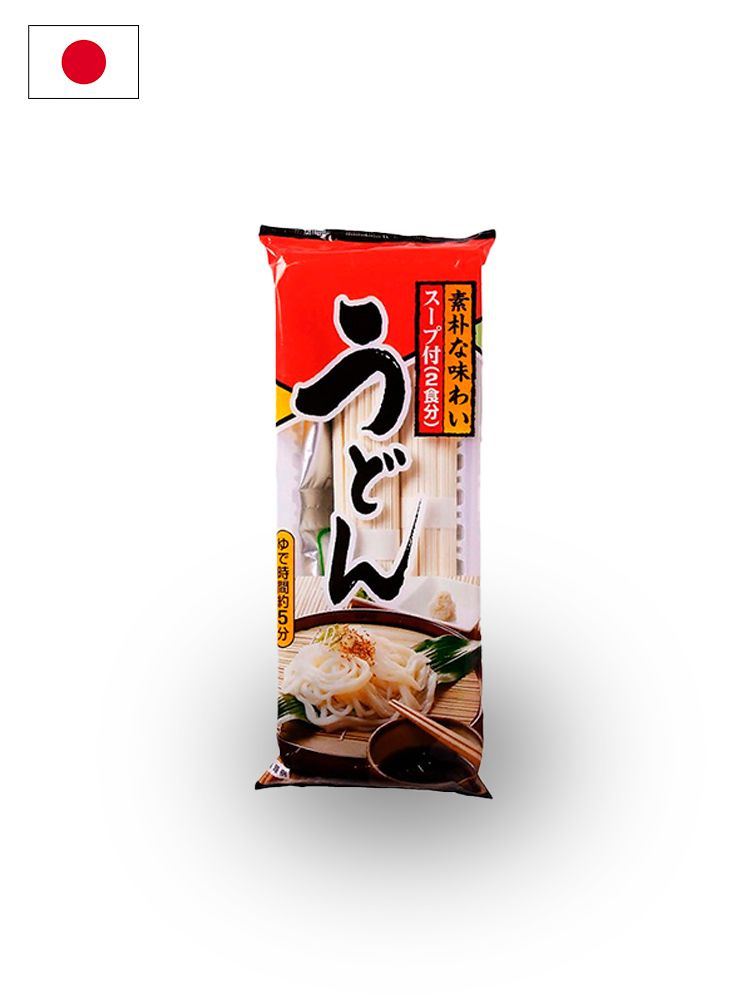 Лапша Удон с соусом, 2 порции, SUNAOSHI, 230 гр, Япония. #1