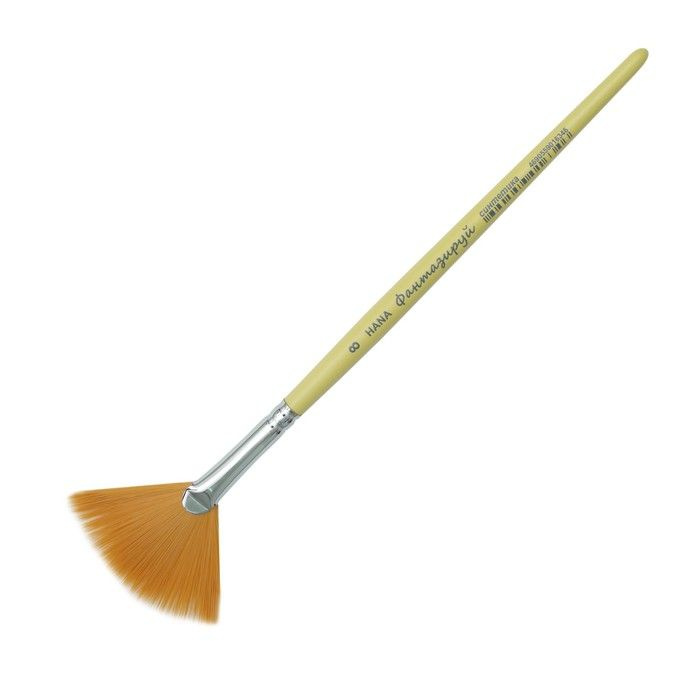 Кисть Веерная Синтетика Roubloff Фантазируй 8 (длина волоса 37 мм), короткая ручка матовая  #1