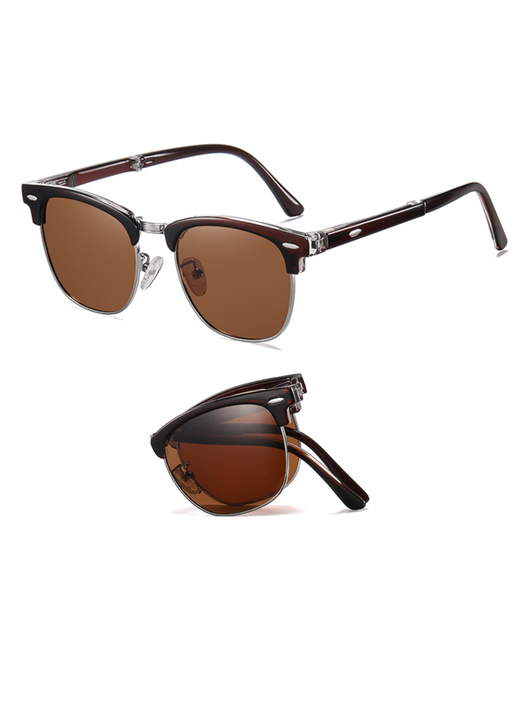 Солнцезащитные очки DORIZORI со складной оправой, унисекс на любой тип лица TR3101 Tea модель 18 цвет #1