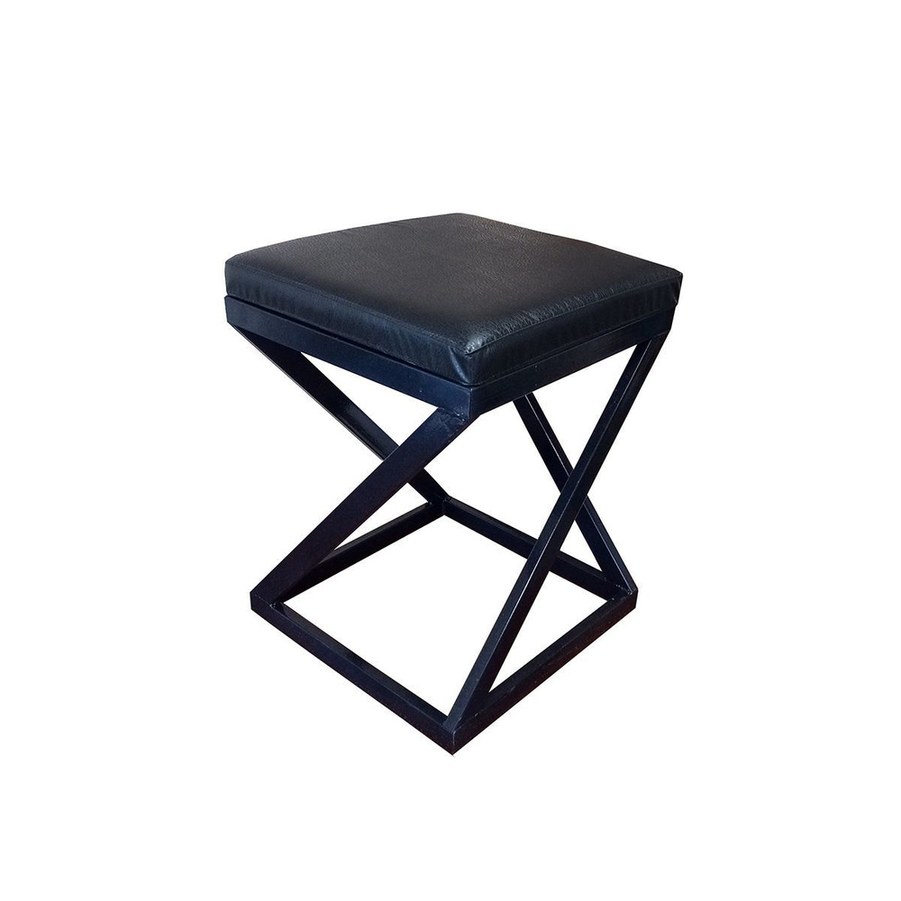 Табурет New Victoria Лофт, мягкое квадратное сиденье, 39 см, черный  #1