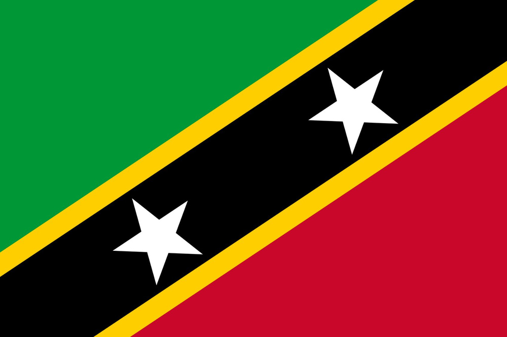 Флаг Сент-Китса и Невиса 90х135 см #1