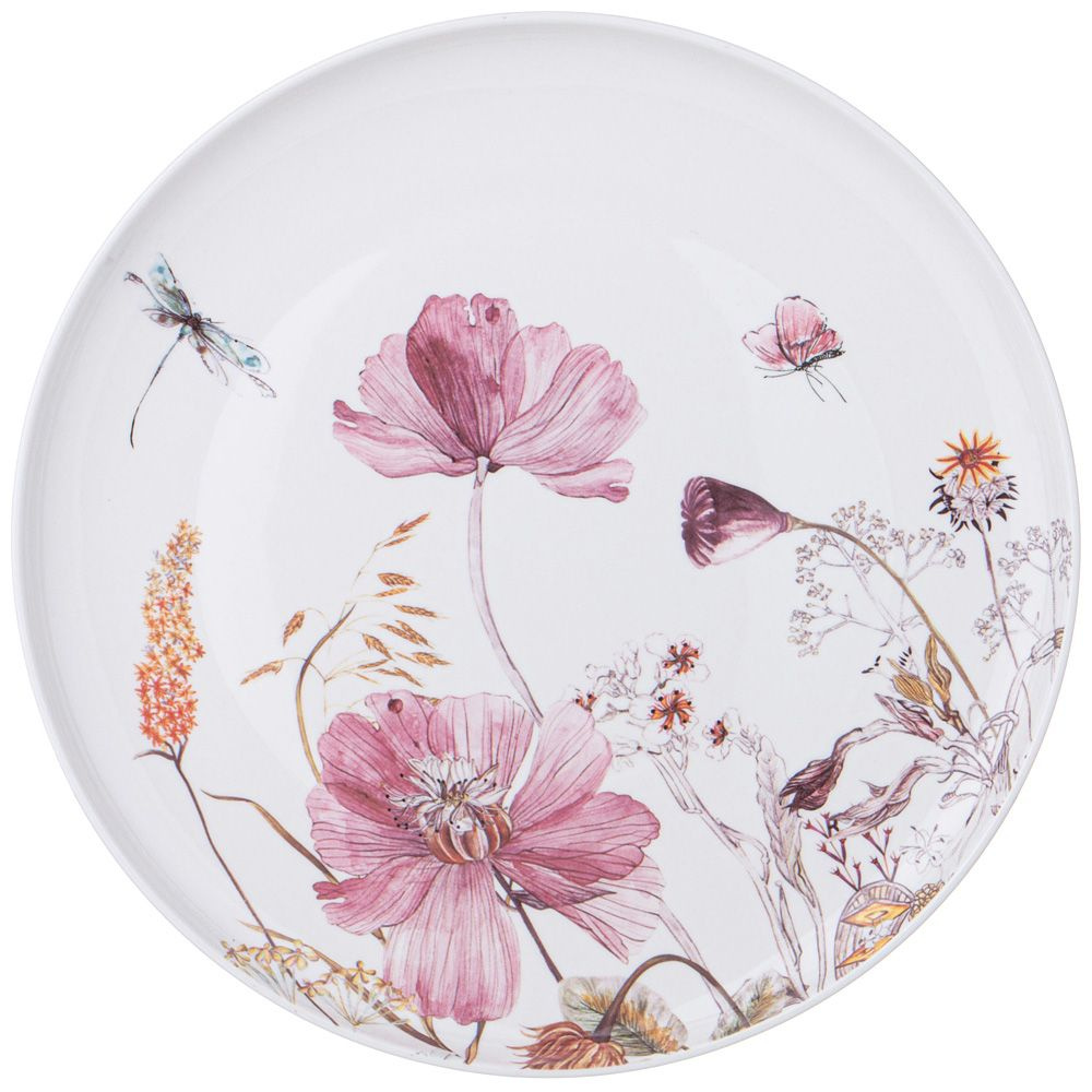 Тарелка обеденная из фарфора Lefard "Flowers" 27 см #1