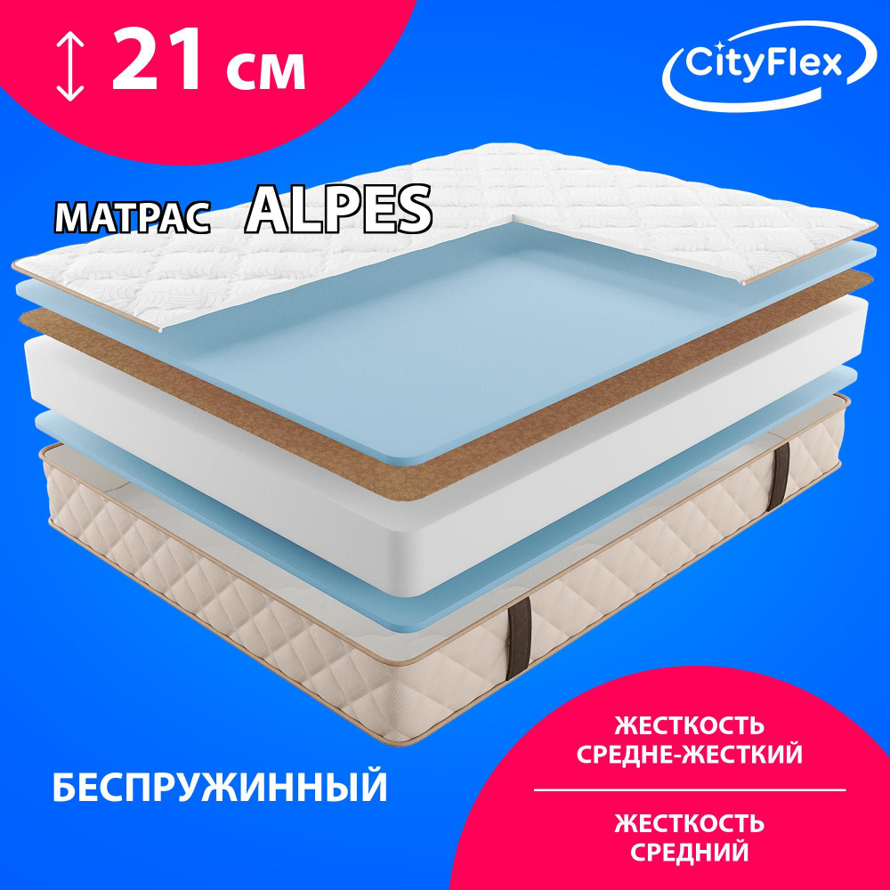Матрас беспружинный CityFlex Alpes 70x190 #1