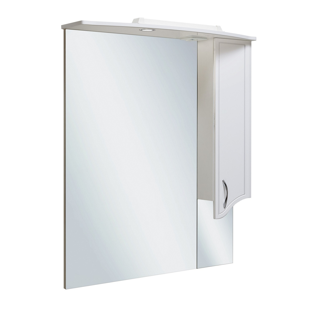 Зеркало шкаф для ванной с подсветкой / Runo / Севилья 85 / правый