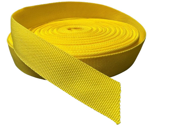 Лента окантовочная / стропа ременная 30 мм, цвет Желтый, 15 метров  #1