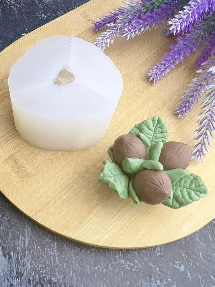 Кондитерский силиконовый молд лесной орех, подходит для создания букетов из шоколада, мыла, гипса, эпоксидной #1