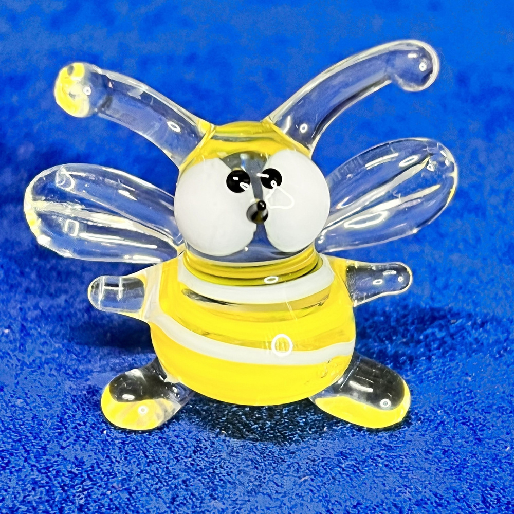 Фигурка "Пчела" Желто-прозрачная. Стекло #1