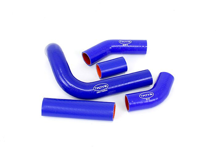 Патрубки радиатора для а/м Газель 3302 дв.402 (к-т 5шт) силикон (синий)  #1