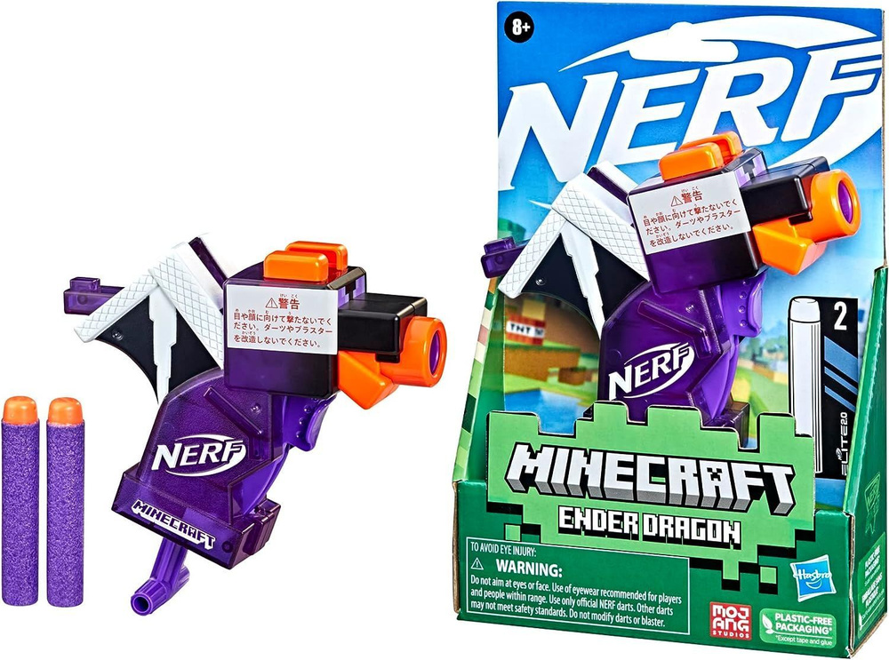 Бластер пистолет Нерф Майнкрафт / NERF MicroShots Minecraft Ender Dragon Mini Blaster (оружие игрушечное) #1