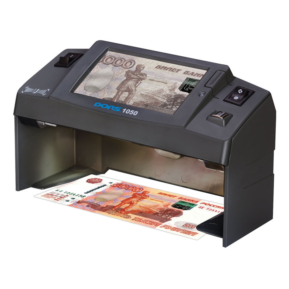 Детектор банкнот DORS 1050A, ЖК-дисплей 11 см, просмотровый, ИК-, УФ-, магнитная, антистокс детекция. #1