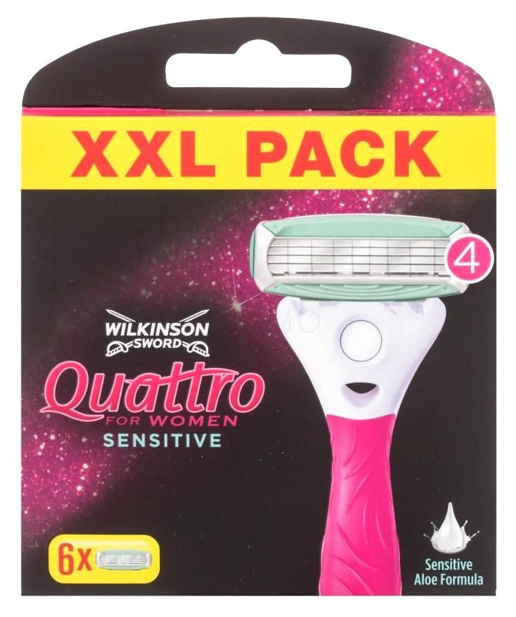 Schick Quattro for Women Sensitive / Сменные кассеты для женской бритвы Quattro ( 6 шт)  #1