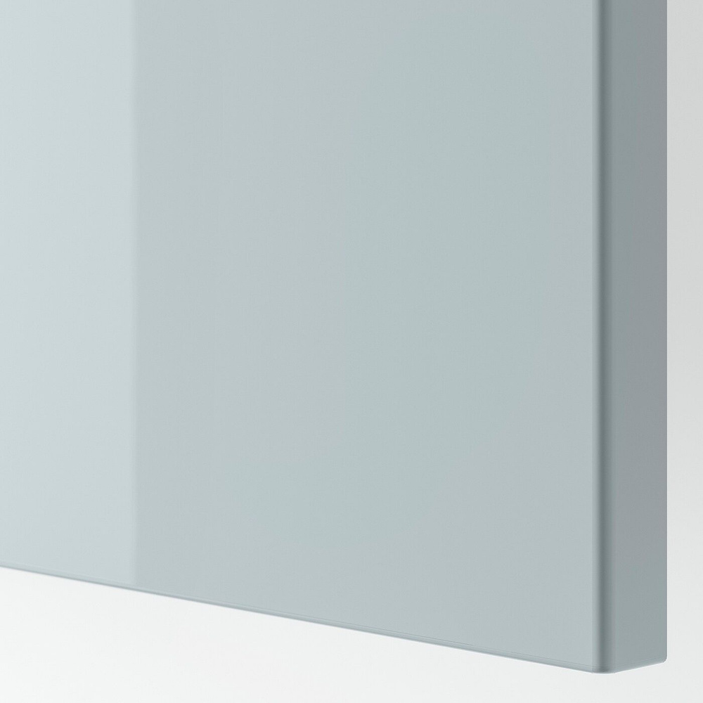 Фасад для шкафа и ящиков Дверь IKEA SELSVIKEN СЕЛЬСВИКЕН 60x64 см глянцевый серо-синий светлый  #1