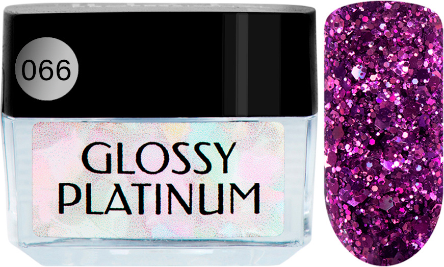 IRISK Гель-лак с крупными блестками , фиолетовый Glossy Platinum, Оттенок № 66, 5 мл  #1