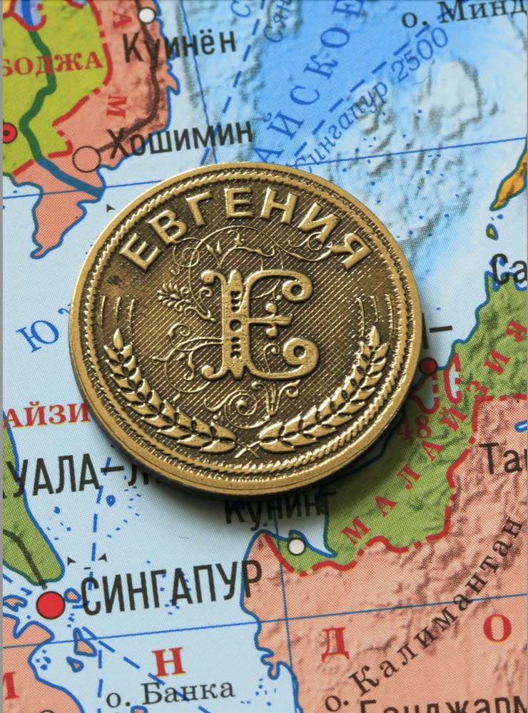 Именная сувенирная монетка в подарок на богатство и удачу для подруги, бабушки и внучки - Евгения  #1
