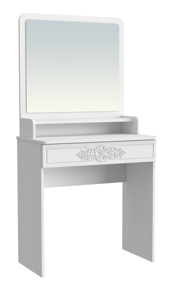 Туалетный столик с зеркалом Ассоль ТСН-1 белое дерево #1