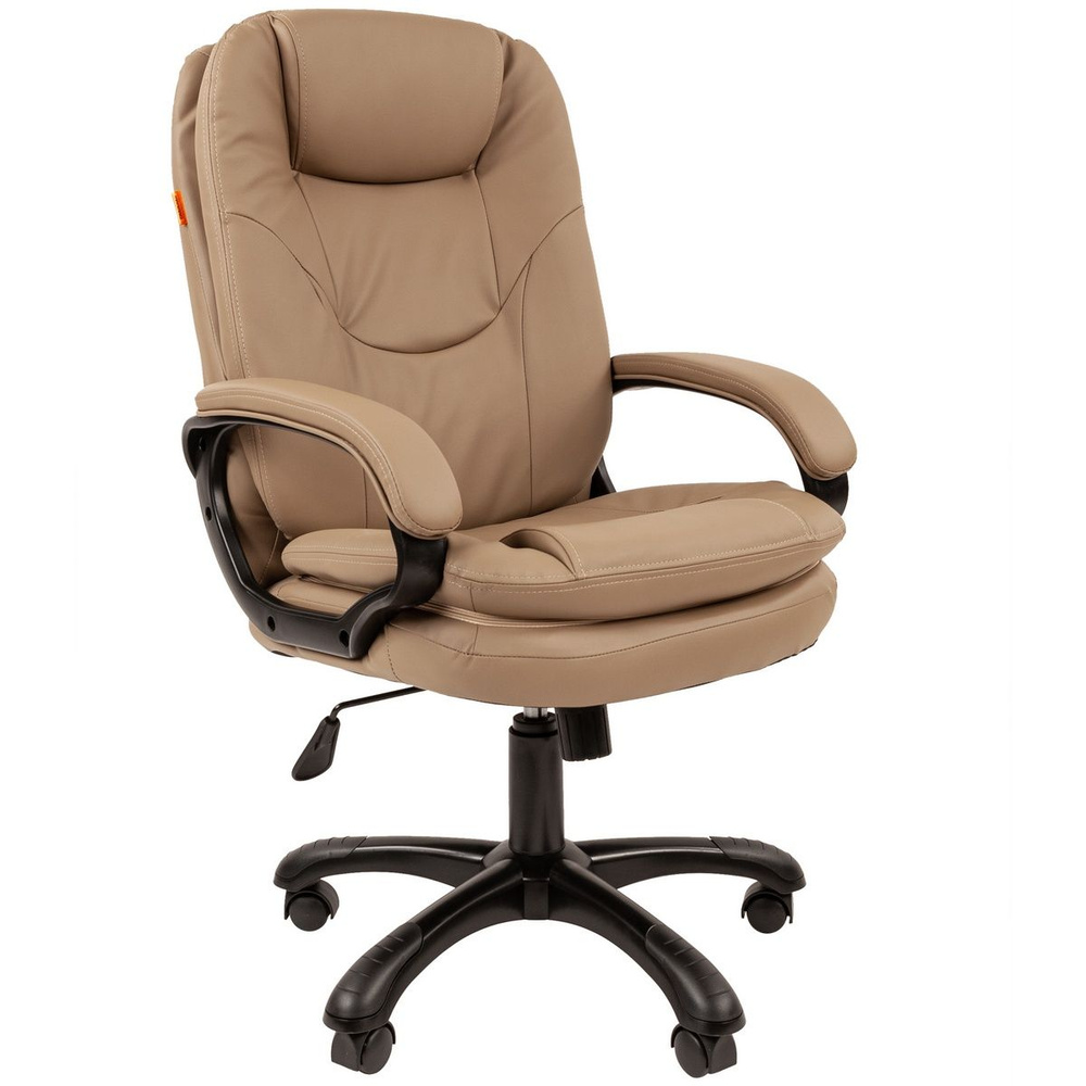 Офисное кресло, кресло руководителя CHAIRMAN 668, экокожа, бежевый  #1