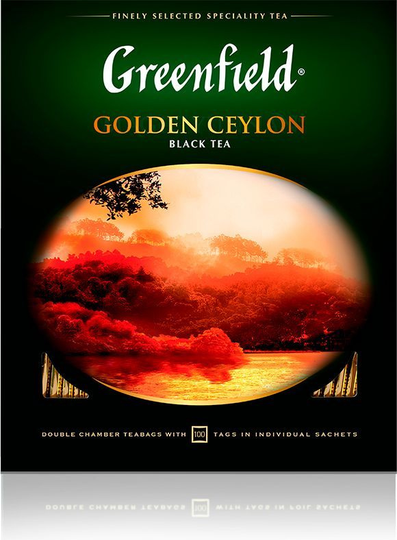 Чай в пакетиках чёрный Greenfield Golden Ceylon, 100 шт #1