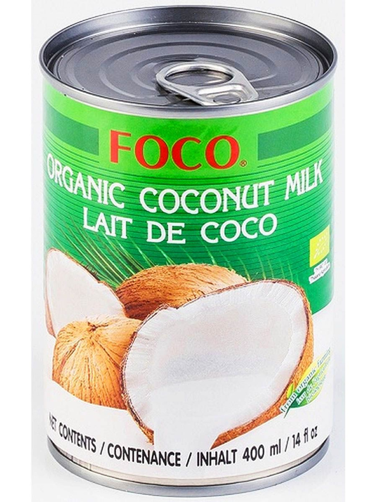 Молоко кокосовое органическое Organic Coconut Milk FOCO 400 мл. ж/б, ЭксИм Пасифик  #1