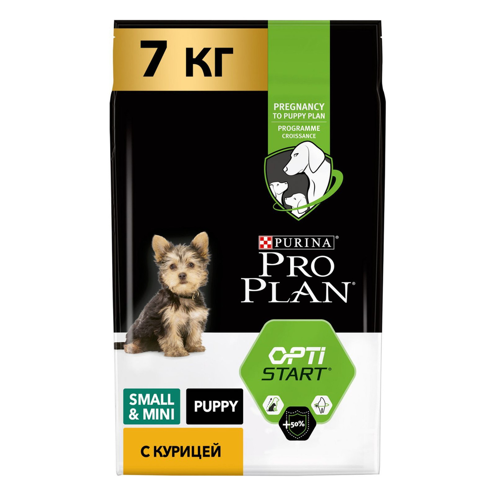 PRO PLAN "Puppy Small & Mini" Корм с комплексом OPTISTART сухой 7 кг для щенков мелких и карликовых пород #1