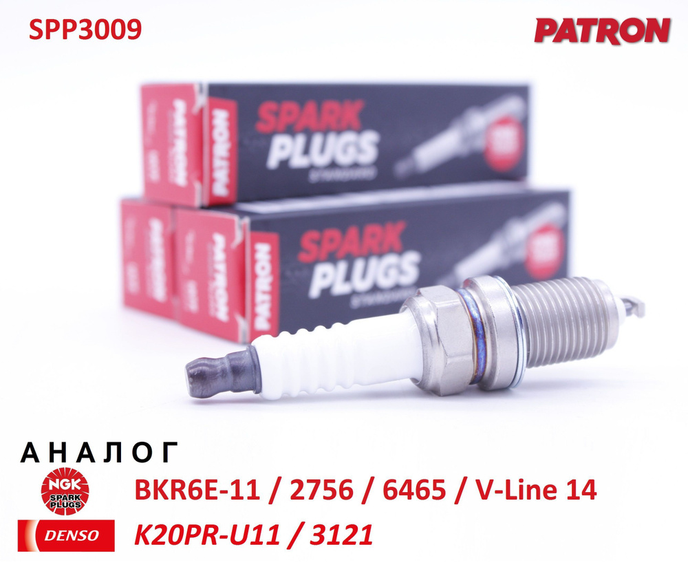 Комплект свечей зажигания PATRON SPP3009_3 - купить по выгодным ценам в ...