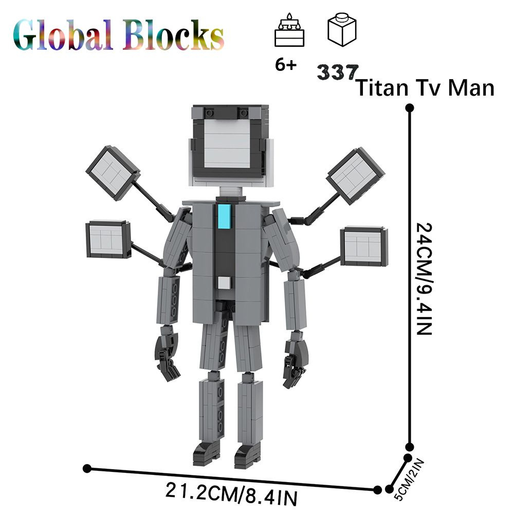 Аниме фигурок игрушки Скибиди туалет/ Skibidi Toilet(Titan TV man) ,337  деталей-пакет,совместим с лего - купить с доставкой по выгодным ценам в  интернет-магазине OZON (1308070627)