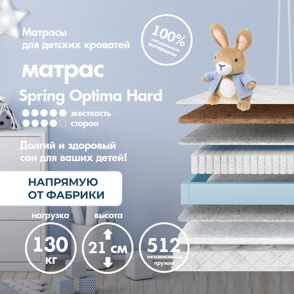 Dreamtec Матрас Spring Optima Hard, Независимые пружины, 70х180 см #1