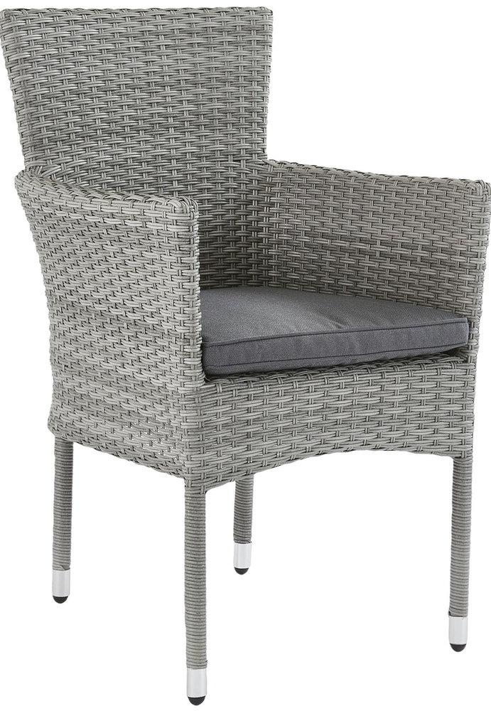 Кресло садовое 57x88x91 см, с сиденьем-подушкой, искусственный ротанг, алюминиевый прочный каркас, цвет #1