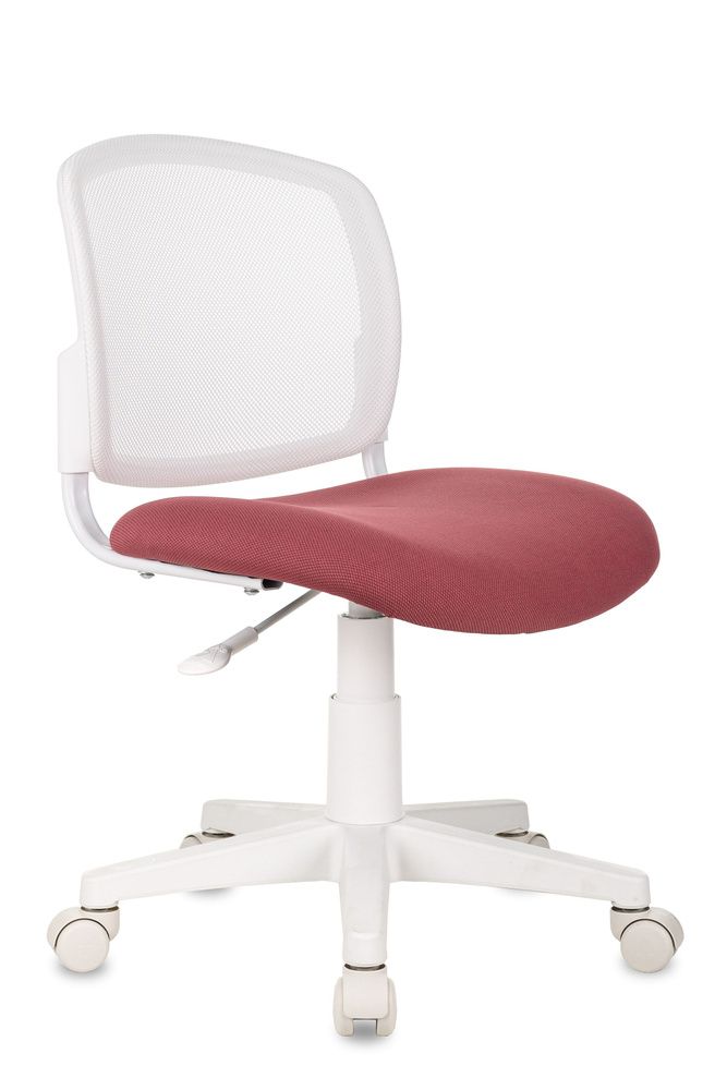 Кресло детское Бюрократ CH-W296NX/26-31 белый/розовый, сетка/ткань, крестовина пластик  #1