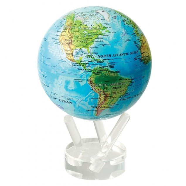 Самовращающийся глобус MOVA GLOBE d12 см с общегеографической картой Мира  #1