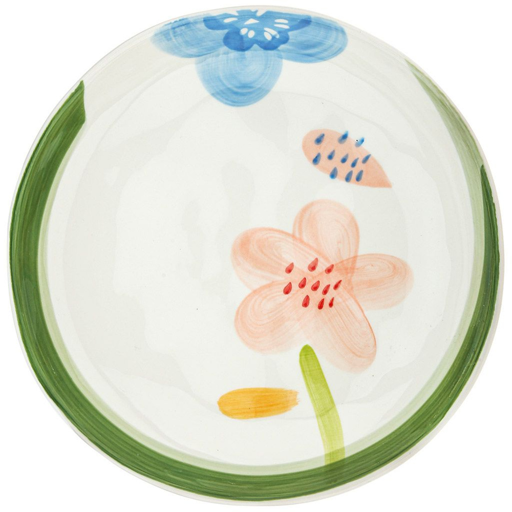 Набор тарелок "Лето" из 2 шт. Тарелка глубокая суповая, д194мм h35мм, 500мл, с деколью, волнистый край, #1