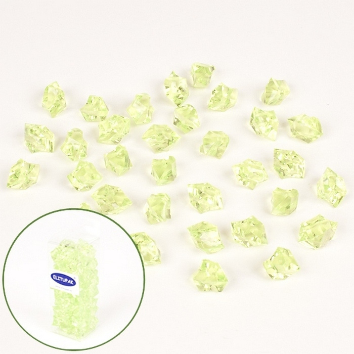 Декоративный наполнитель искусственный лёд светло-зеленый 22-27 мм (200 г)  #1