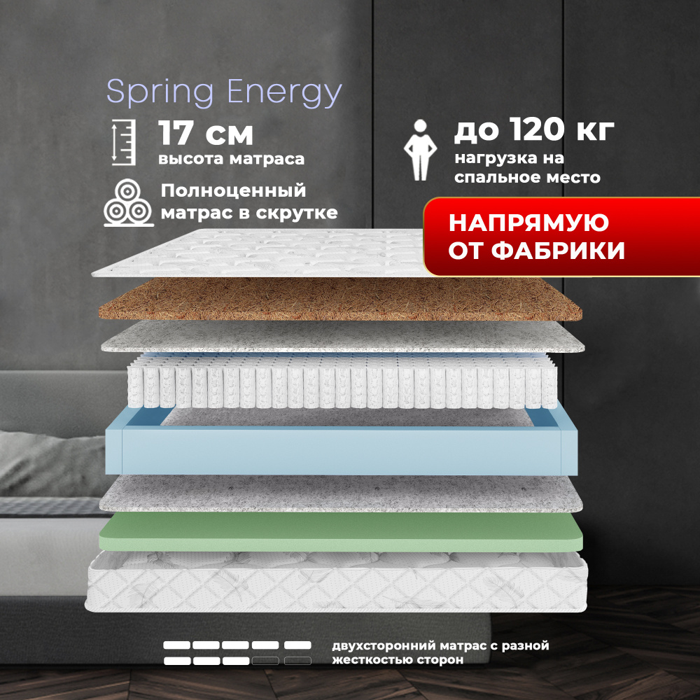 Dreamtec Матрас Spring Energy, Независимые пружины, 80х190 см #1