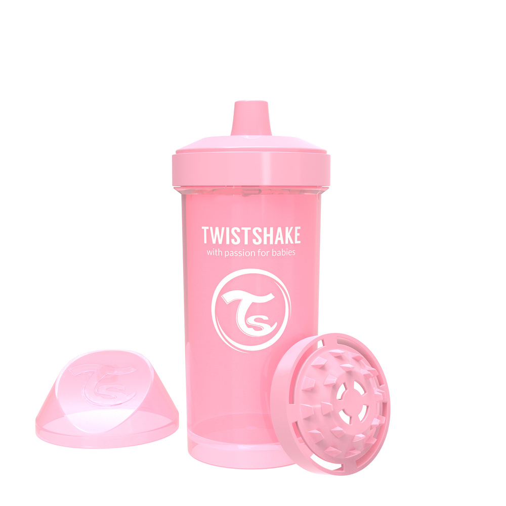 Поильник непроливайка детский 360мл., от 12+мес, Twistshake, цвет: розовый (Pastel Pink)  #1