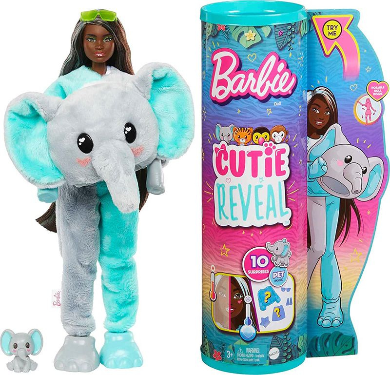 Кукла Барби Barbie Cutie Reveal Jungle Elephant (Костюм Слона) #1