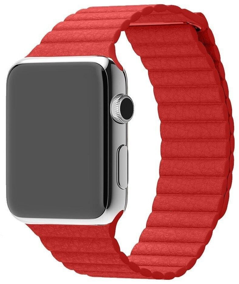 Ремешок для смарт-часов, фитнес-браслета Apple Watch Series 1 2 3 4 SE 5 6 7 8 кожаный магнитный браслет #1