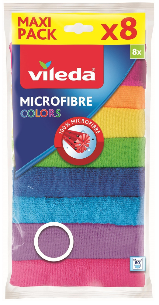 Салфетка из микрофибры Vileda Colors 8 шт. в упаковке #1