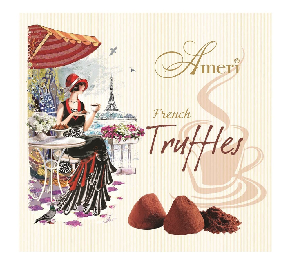 Подарочный набор Ameri Truffles French В Париже шоколадные конфеты трюфели классические, 250г  #1