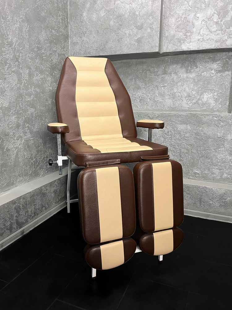 Педикюрное кресло Verto Classic, бежево-шоколадное #1