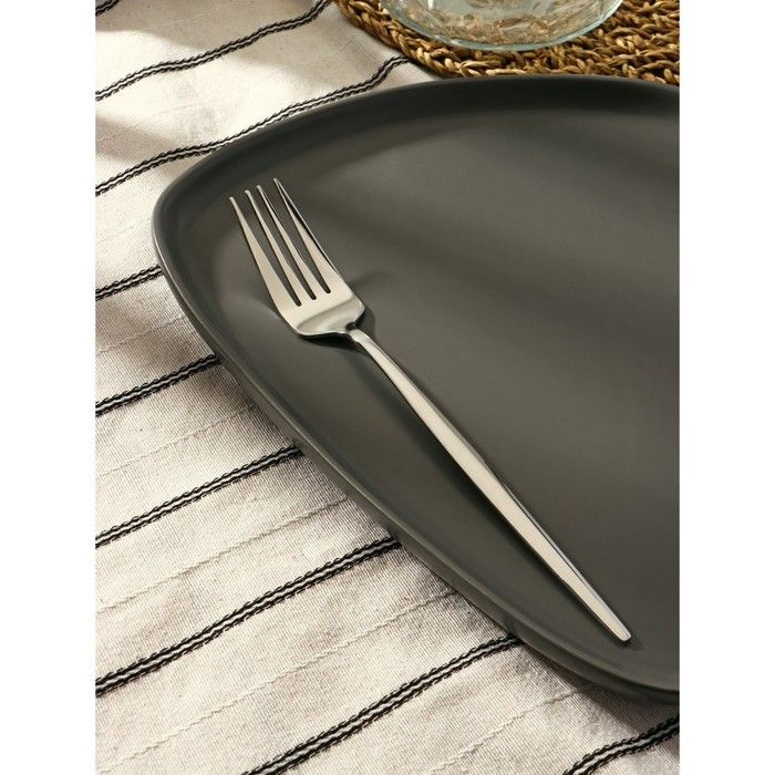 Вилка столовая из нержавеющей стали Magistro "Блинк", 21,5x3 см, на подвесе, цвет серебряный  #1