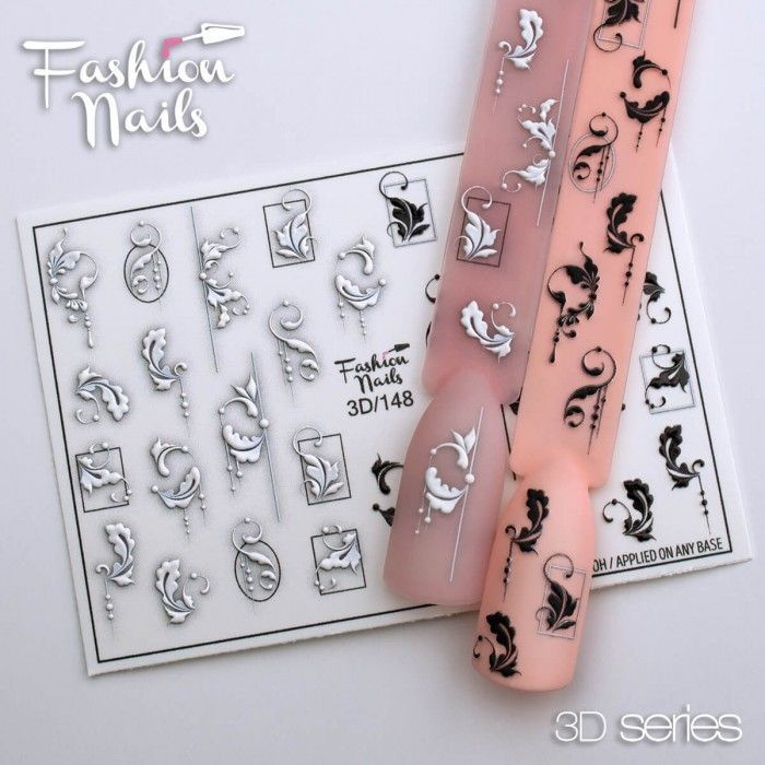 Fashion Nails Слайдер (водные наклейки) для дизайна ногтей 3D №148  #1