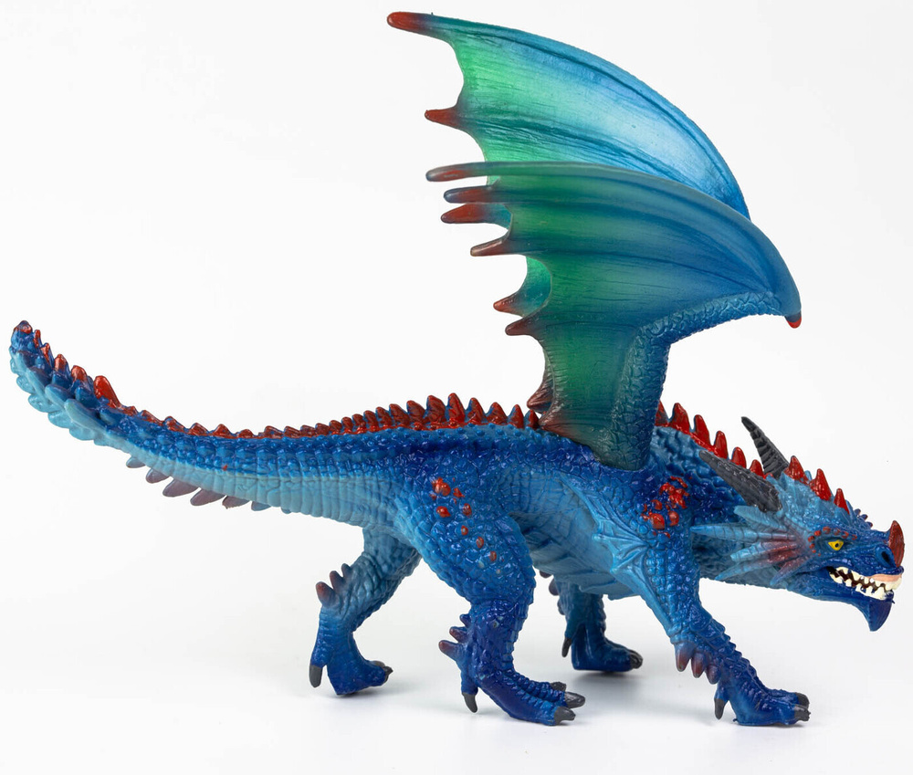Фигурка животного Derri Animals Дракон Голубой, игрушка для детей 84109, 22х14х13 см  #1