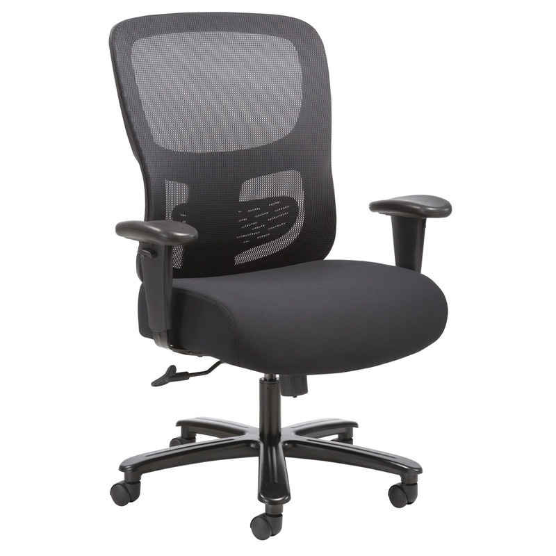 Кресло Easy Chair для офиса, для дома, с сеткой, тканевое, на колесиках, цвет черный  #1