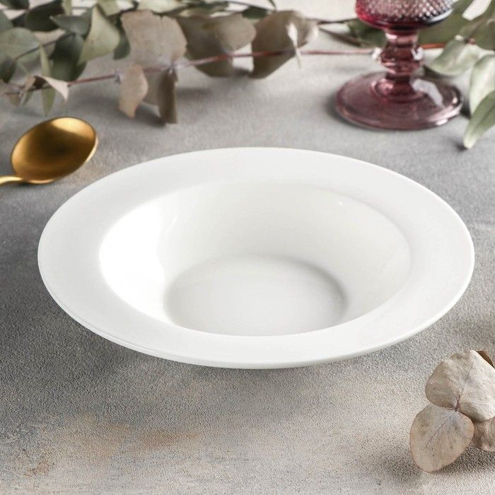 Тарелка фарфоровая глубокая Wilmax Stella Pro, 250 мл, d-20,5 см, цвет белый  #1