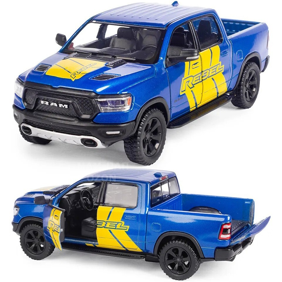 Машинка металлическая Kinsmart 1:46 2019 Dodge Ram 1500 (Додж Рам) 5413FDKT инерционная, двери и багажник #1