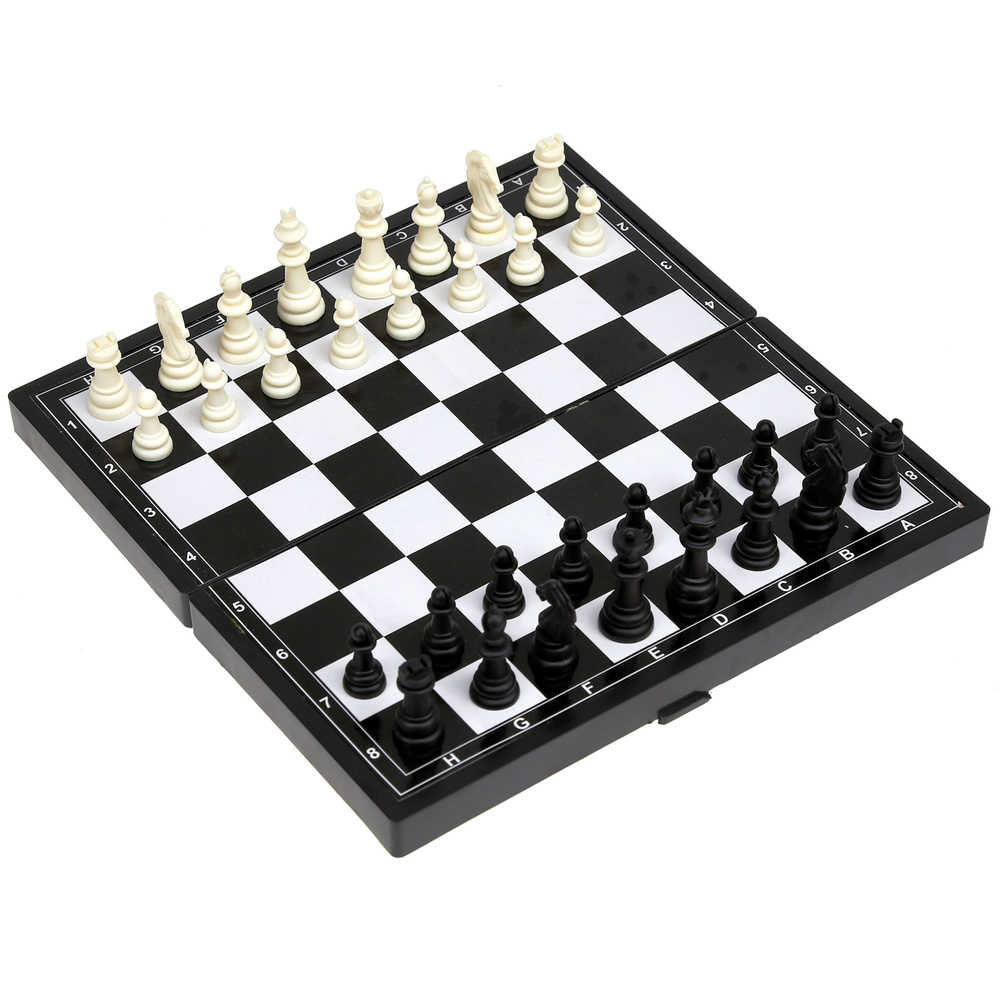 Мини шахматы / Настольная игра / Шахматы дорожные 12х12 см., в блистере  #1