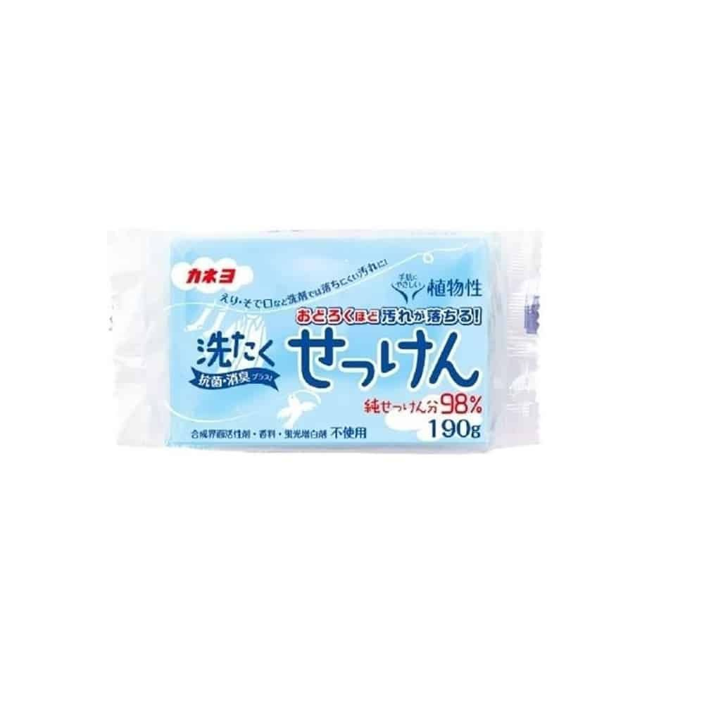 Kaneyo 98 % Мыло хозяйственное антибактериальное для удаления стойких пятен с одежды 190 гр  #1