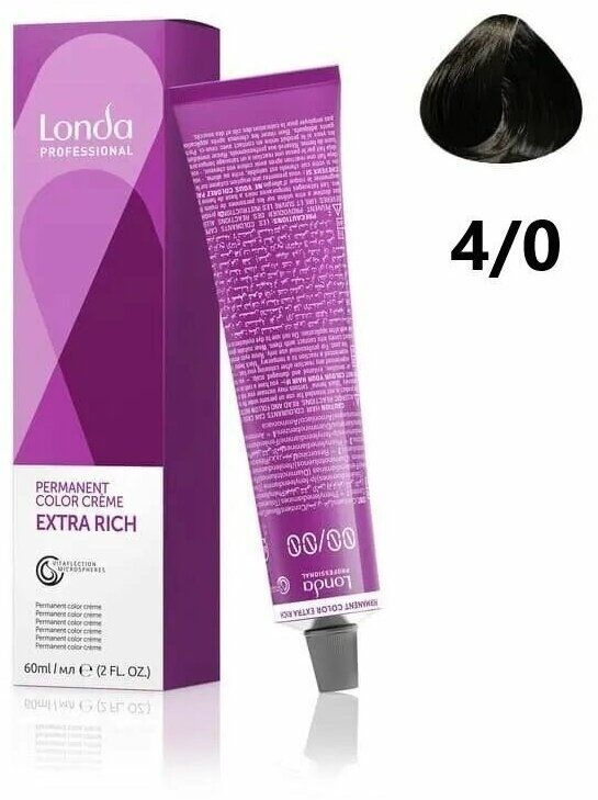 Londa Professional Лонда стойкая крем краска 4/0 Шатен, 60 мл #1